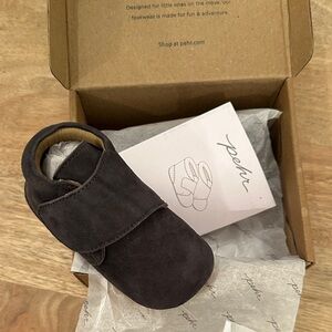 Pehr Baby Suede Babble Bootie - Indigo / 6 - 12 mos.